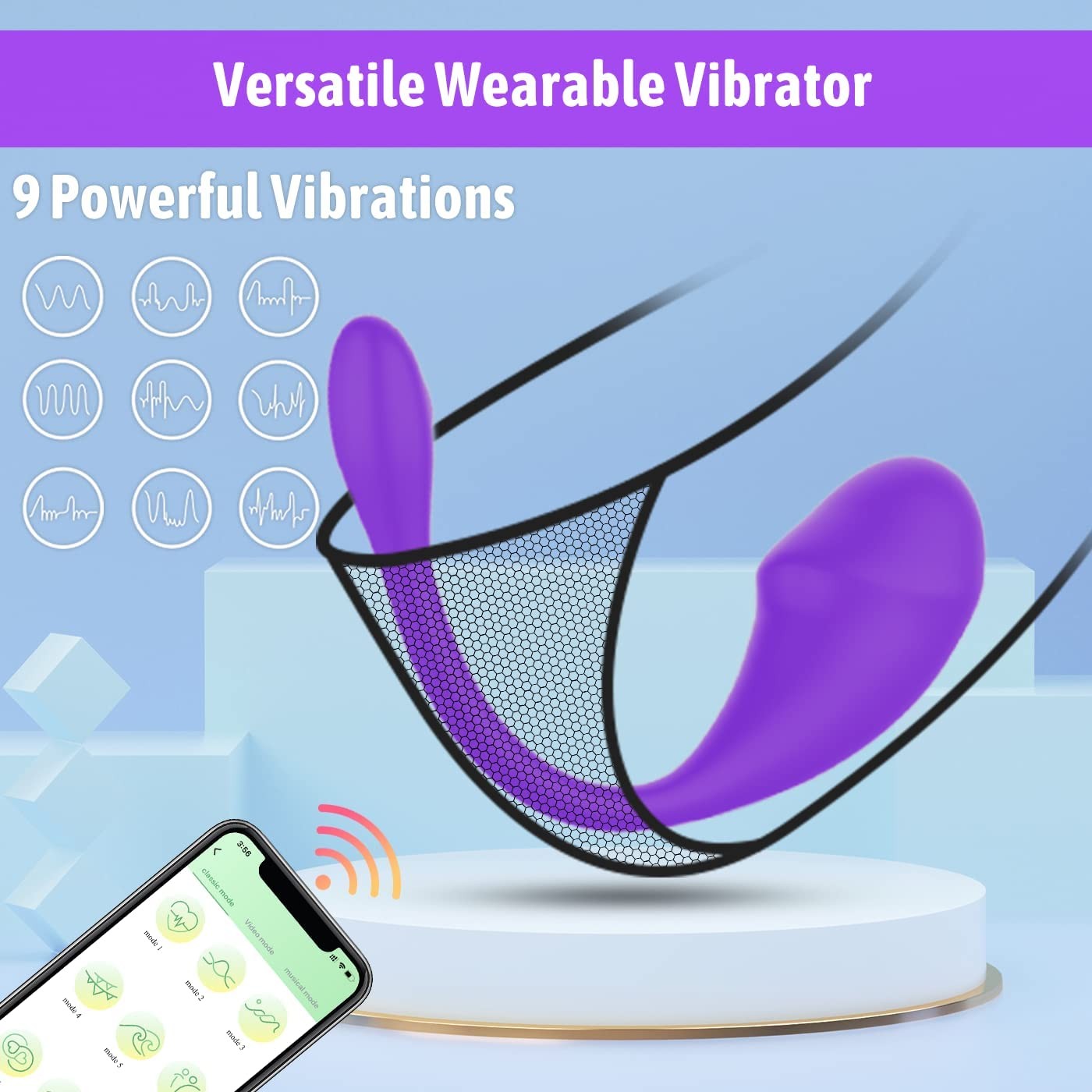 Wearable Panty G-spot Vibrator Dildo with 8Q