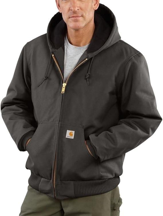 Carhartt Men's Loose Fit Firm Duck Insulated Flannel-Lined Active Jacket