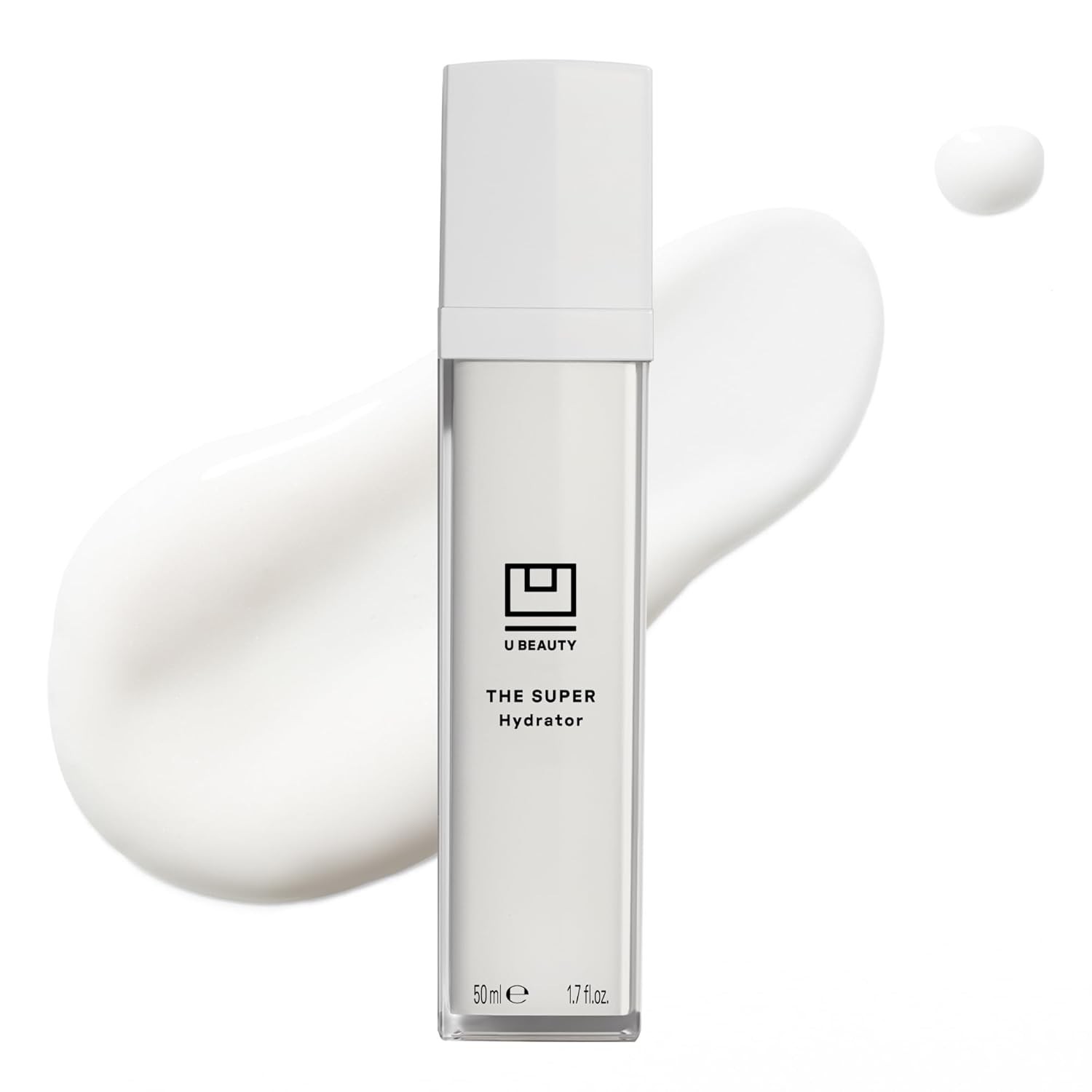 U Beauty The SUPER Hydrator Hyaluronic Acid Moisturizing Cream - Mega-Dose Skin Hydrator with Peptides and Grapeseed Oil for Supple, Smooth, and Softer-Looking Skin For Up To 48 Hours - 1.7 fl oz